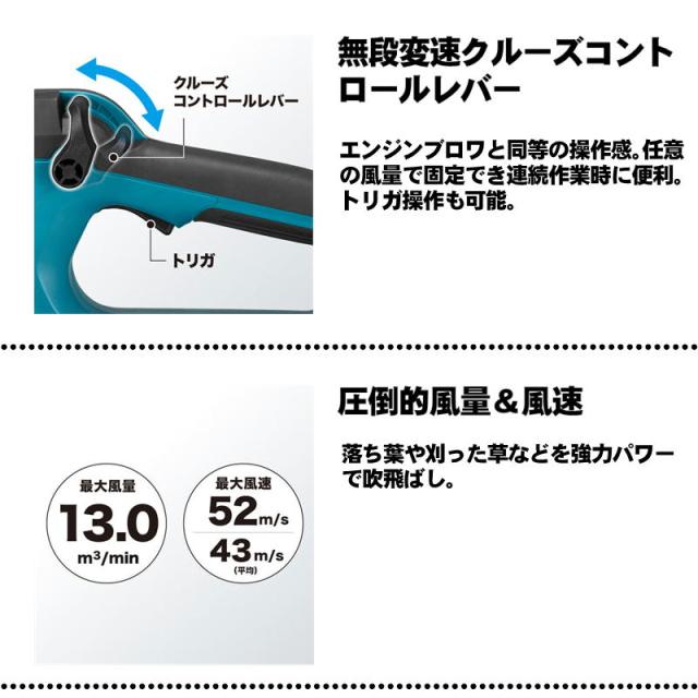 マキタ(makita) MUB184DZ 充電式ブロワ+水飛ばしノズル 18V 本体のみ(充電器・バッテリー別売)_2