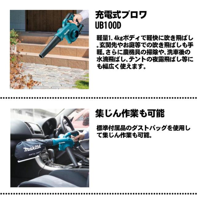 マキタ(makita) CK1013 充電式クリーナー＋ブロワ コンボセット 10.8V セット品(掃除機・ブロワ・BL1015×1個・充電器) (CL107FDZ 紙パック式・UB100DZ)