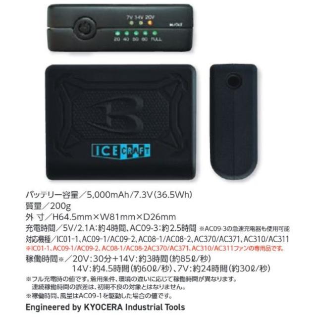 BURTLE(バートル) IC101S アイスクラフトベスト (ペルチェベスト