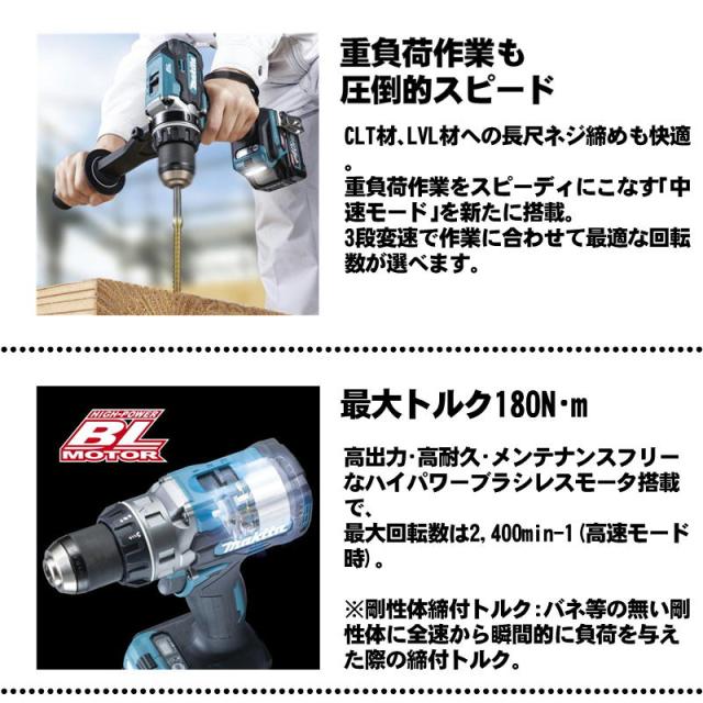マキタ(makita) DF003GZ 充電式ドライバドリル 40Vmax 本体＋ケース 