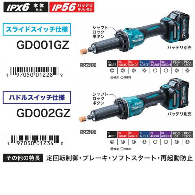 マキタ(makita) GD001GZ ハンドグラインダ 40Vmax (本体＋BL4025×1個＋充電器＋バッグ)_2