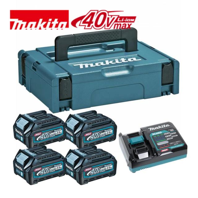 マキタ(makita) A-60501 バッテリ(BL4025×4)＋充電器セット (ケース：マックパック1)