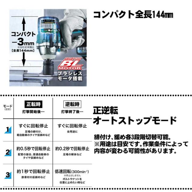 マキタ(makita) TW300DZ 充電式インパクトレンチ 18V 本体+ケース(充電器・バッテリー別売)_2