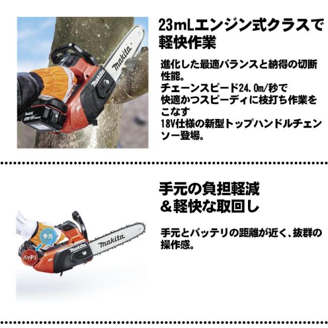 マキタ(makita) MUC258DZR5 200mm充電式チェンソー 18V （本体＋M200A）_5