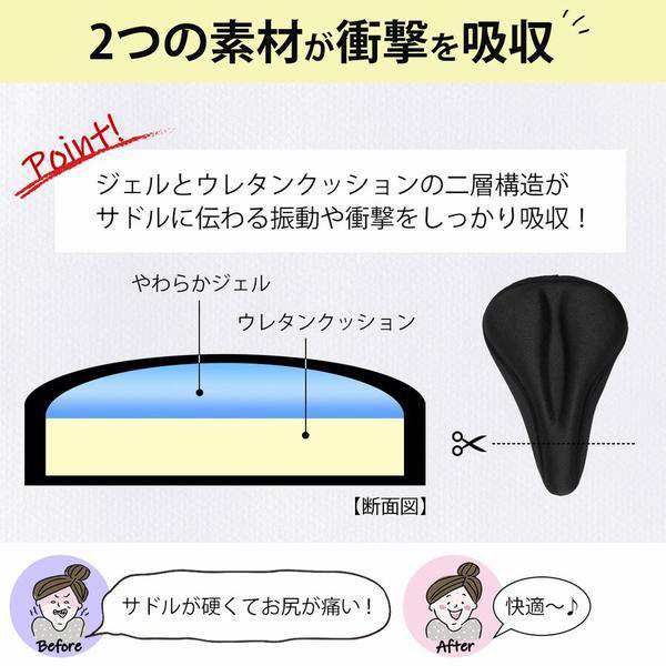 サドルカバー 痛くない 主婦 子供 クッション 低反発 バイク ロード クロス 自転車 ママチャリの通販はau PAY マーケット -  freedommarket