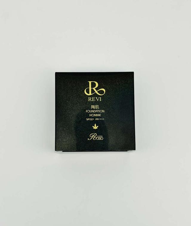 限定セール 2個セット REVI ルヴィ 陶肌ファンデーション オム（黒ラメ）15g レフィル （限定黒レザー：オークル色 ）詰め替え ファンデーション 正規品 送料無料_2