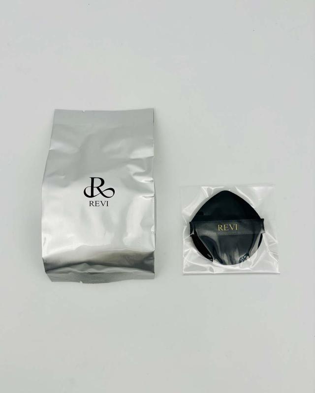 限定セール 2個セット REVI ルヴィ 陶肌ファンデーション オム（黒ラメ）15g レフィル （限定黒レザー：オークル色 ）詰め替え ファンデーション 正規品 送料無料_4