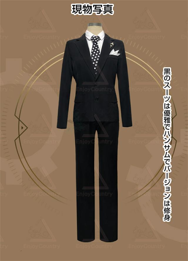 5点セット】コート+ズボン+シャツ+ウィッグ +ネクタイ+ブローチ