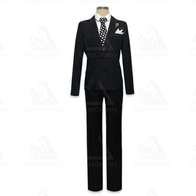 5点セット】コート+ズボン+シャツ+ウィッグ +ネクタイ+ブローチ