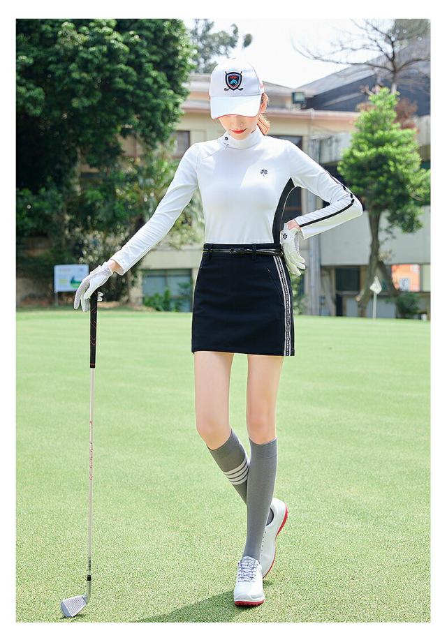 ゴルフ レディース ポロシャツ ゴルフウェア 長袖ポロシャツ スタンド