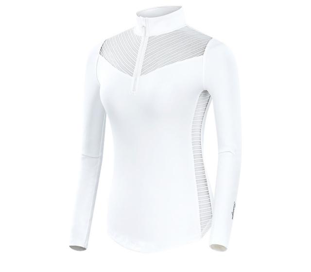 ゴルフ レディース ポロシャツ ゴルフウェア 長袖ポロシャツ スタンド