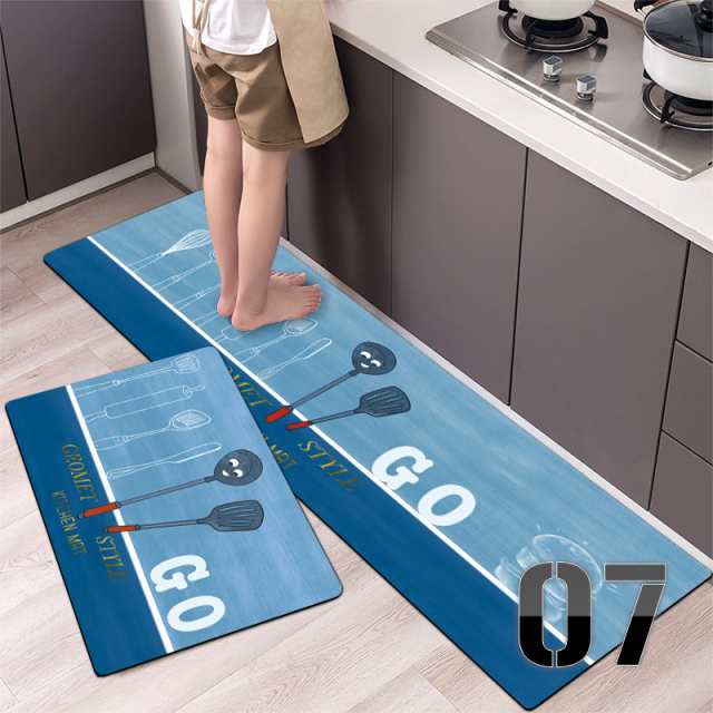 キッチンマット 洗わないで拭けるカーペット 防油 防水 滑り止め 吸水