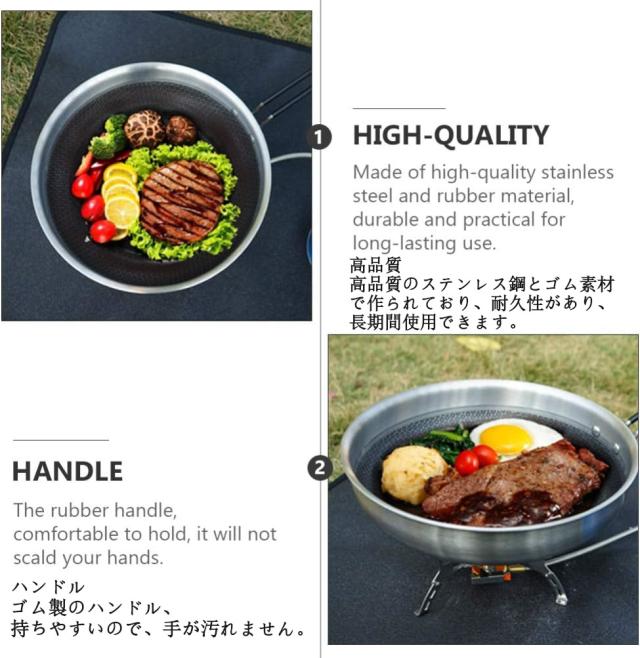 CLS ステンレス フライパン ハニカムシェーディング ノンスティック