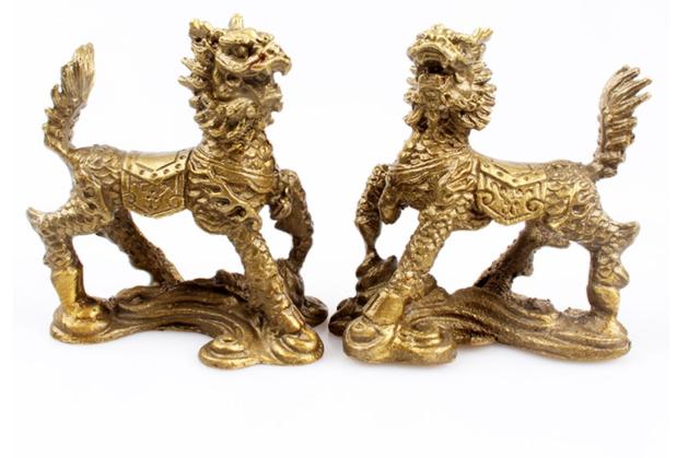 天雲キリン飾り 青銅製 縁起 風水 装飾品 風水置物 麒麟 金運アップ