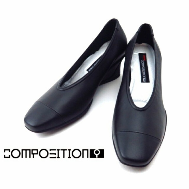composition9 コンポジションナイン CP2843 B ブラック レディース カッター 仕事 通勤 コンフォートシューズ バレエシューズ  婦人靴 ウ 公式ショップから探す
