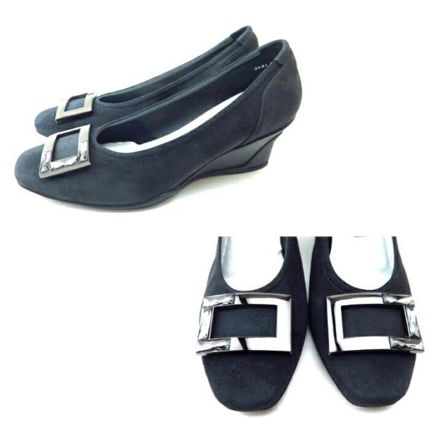 composition9 コンポジションナイン CP2841 GYS グレースエード レディース カッター 仕事  コンフォートシューズ バレエシューズ 婦人靴 ウエッジヒール バックル飾り 通勤 composition9 コンポジションナイン CP2841 GYS グレースエード