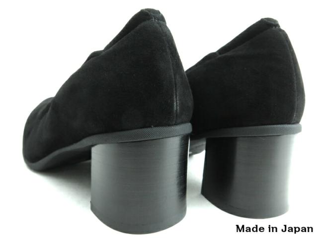 COMPOSITION SPORTS ＣＳ１１１７   婦人靴 コンポジションナインスポーツ  コンフォートシューズ プレーンパンプス チャンキーヒール 【ブラックスエード】23cm 23.5cm 24cm 24.5cm