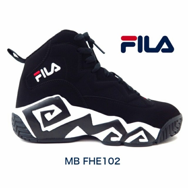 FILA MB FHE102 B(001) フィラ 厚底スニーカー メンズ バスケ バッシュ ダッドスニーカー ダッドシューズ 復刻 ミッドカット 靴 ストリ