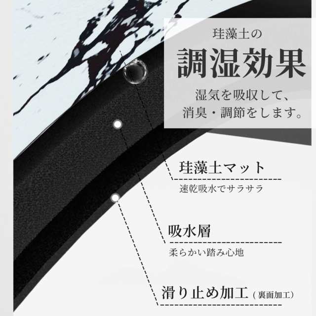 バスマット 珪藻土 速乾 珪藻土 柔らか 洗える 割れない ソフト 珪藻土