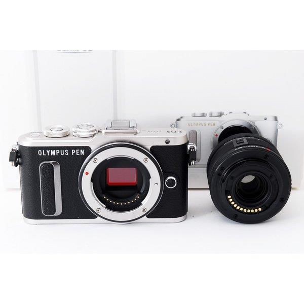 【中古】オリンパス OLYMPUS E-PL8 ブラック レンズキット 美品 史上最高デザイン SDカード付