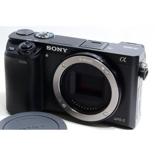 ソニー SONY α6000 ブラック ボディ 美品 Wi-Fiでストラップ付き