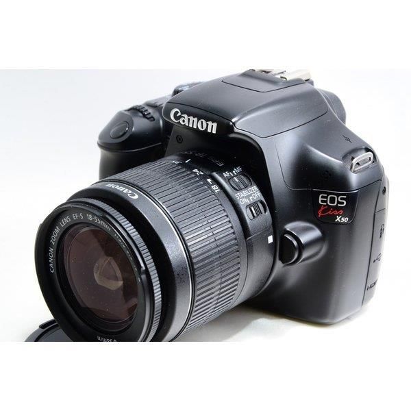 【中古】キヤノン Canon Kiss X50 ブラック レンズキット 超人気 送料無料の通販は