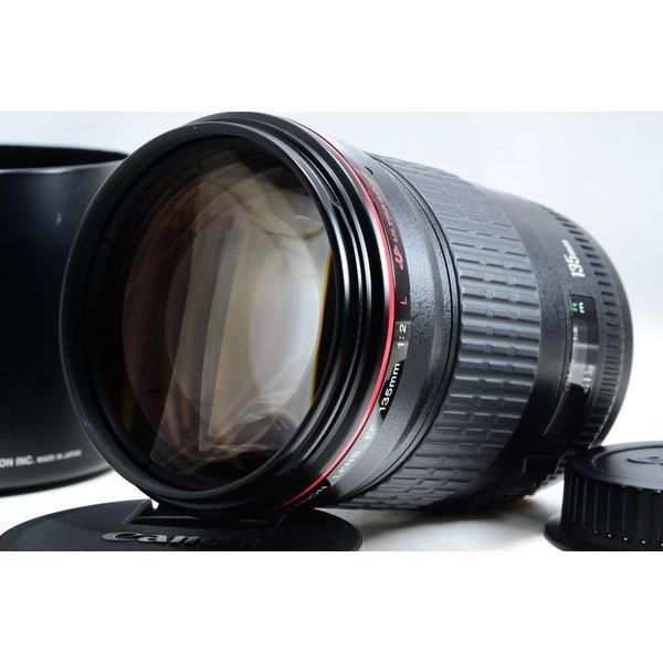 【中古】キヤノン Canon EF 135mm f/2 L 美品 EFマウント 望遠 前後キャップ付き