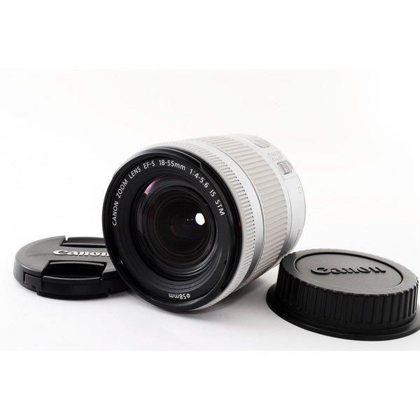 【中古】キヤノン Canon EF-S 18-55mm F/4-5.6 IS STM シルバー 美品 EF-Sマウント 標準ズームレンズ