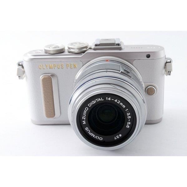 【中古】オリンパス OLYMPUS E-PL8 ホワイト レンズセット 美品 SDカード付き