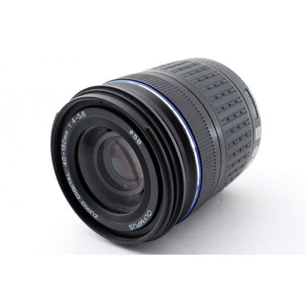 【中古】オリンパス OLYMPUS ZUIKO DIGITAL 40-150mm F/4-5.6 ブラック 美品 望遠ズームレンズ