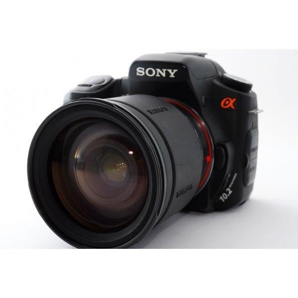 【中古】ソニー SONY α200 DSLR-A200 高倍率ズームレンズセット ブラック 美品 ストラップ付きの通販は