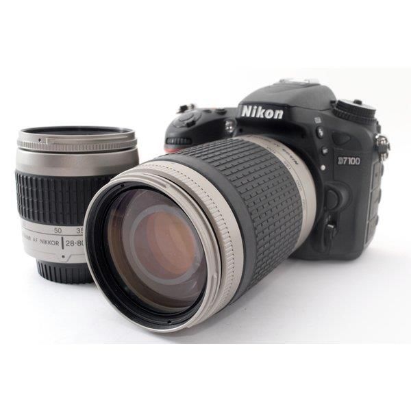 中古】ニコン Nikon D7100 標準&超望遠ダブルズームセット 美品 SD  