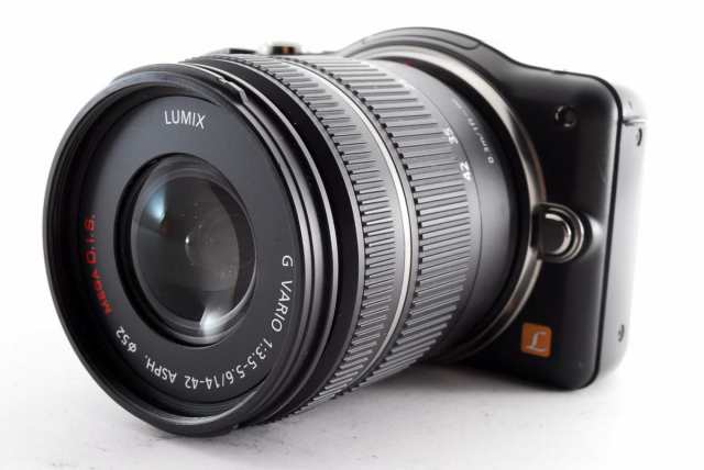 【中古】パナソニック Panasonic DMC-GF3 14-42mm ブラック レンズキット 美品 SDカード ストラップ