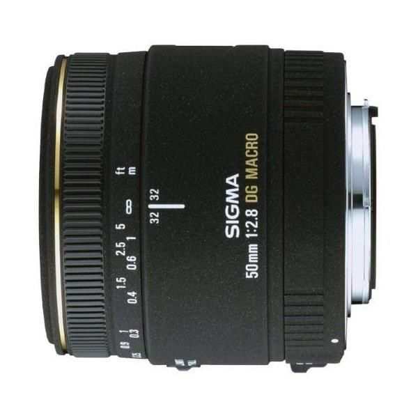 【中古】シグマ SIGMA 単焦点マクロレンズ MACRO 50mm F2.8 EX DG キヤノン用 フルサイズ対応