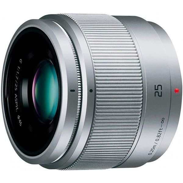 【中古】パナソニック Panasonic 単焦点レンズ G 25mm/ F1.7 ASPH. シルバー H-H025-S