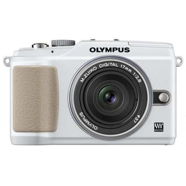 【中古】オリンパス OLYMPUS E-PL2 パンケーキレンズキット ホワイト SDカード付き