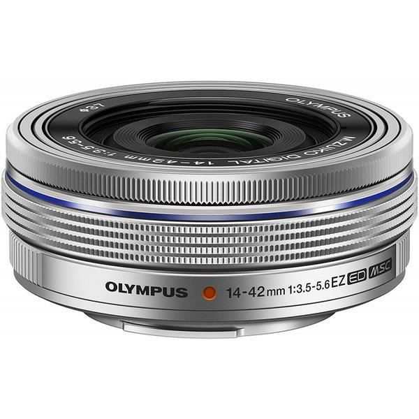 【中古】オリンパス OLYMPUS 電動式パンケーキズームレンズ M.ZUIKO DIGITAL ED 14-42mm F3.5-5.6 EZ SLV