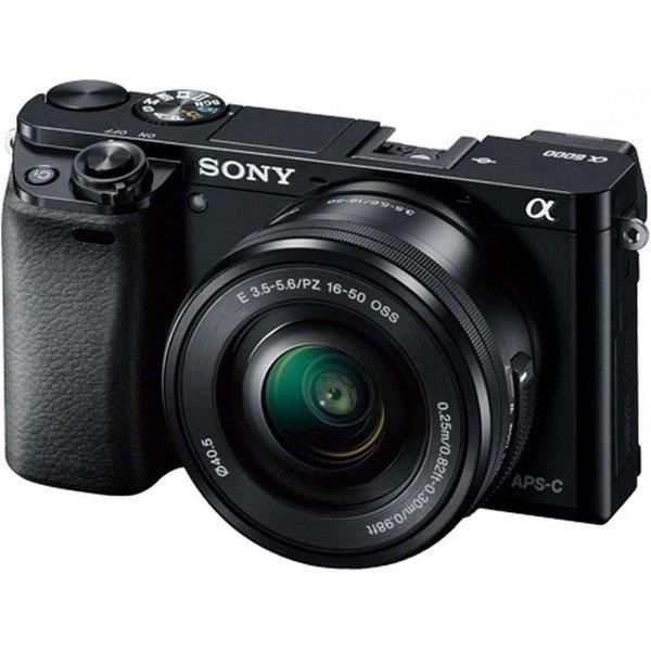 【中古】ソニー SONY α6000 パワーズームレンズキット ブラック ILCE-6000L B SDカード付き