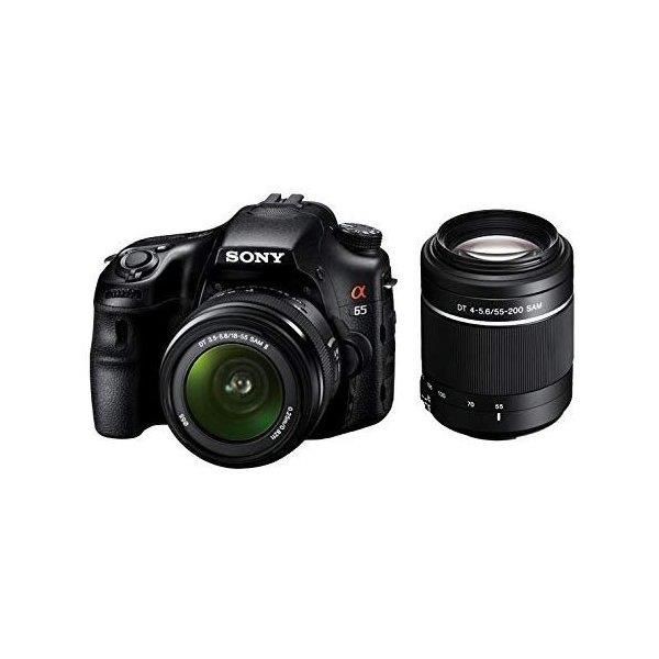 【中古】ソニー SONY α65 ダブルズームレンズキット SLT-A65V SDカード付き