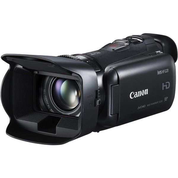 【中古】キヤノン Canon デジタルビデオカメラ iVIS HF G20 光学10倍ズーム 内蔵32GBメモリー ブラック IVISHFG20