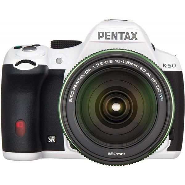 【中古】ペンタックス PENTAX K-50 DA18-135mmWRレンズキット ホワイト SDカード付き