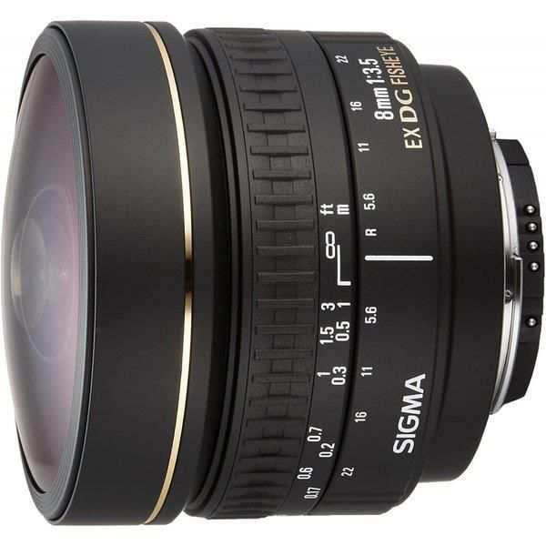 【中古】シグマ SIGMA 単焦点魚眼レンズ 8mm F3.5 EX DG CIRCULAR FISHEYE ニコン周魚眼 フルサイズ対応 485597