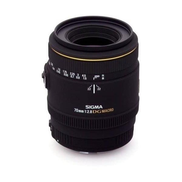 【中古】シグマ SIGMA 単焦点マクロレンズ MACRO 70mm F2.8 EX DG キヤノン用 フルサイズ対応