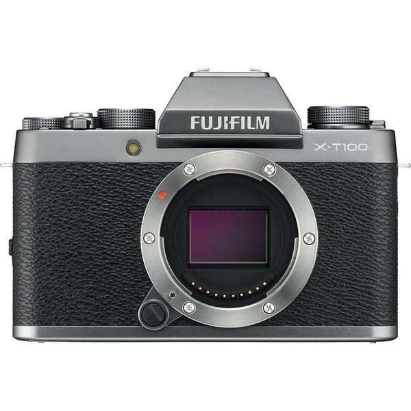 【中古】フジフィルム FUJIFILM ミラーレス一眼 X-T100ダークシルバー X-T100-DS