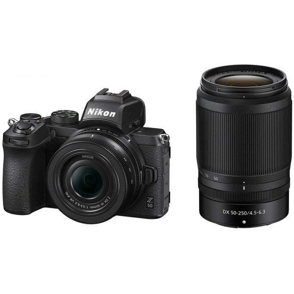 【中古】ニコン Nikon Z50 ダブルズームキット NIKKOR Z DX 16-50mm+NIKKOR Z DX 50-250mm付属 Z50WZ ブラックの通販は