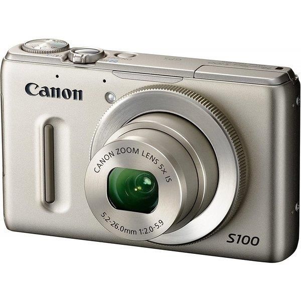 【中古】キヤノン Canon デジタルカメラ PowerShot S100 シルバー PSS100 SL  1210万画素 広角24mm 光学5倍ズーム 3.0型TFT液晶カラーモニターの通販は 39,800円