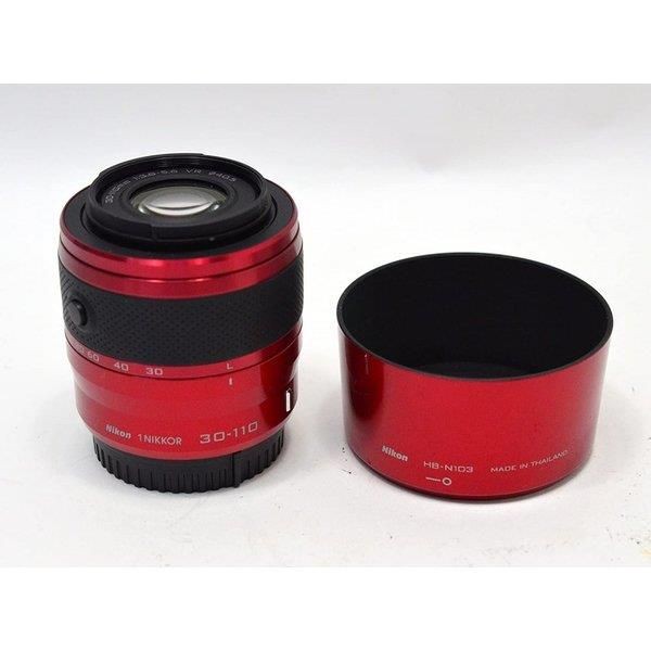 【中古】ニコン Nikon 1 30-110mm f/3.8-5.6 VR Nikkorレンズ レッド