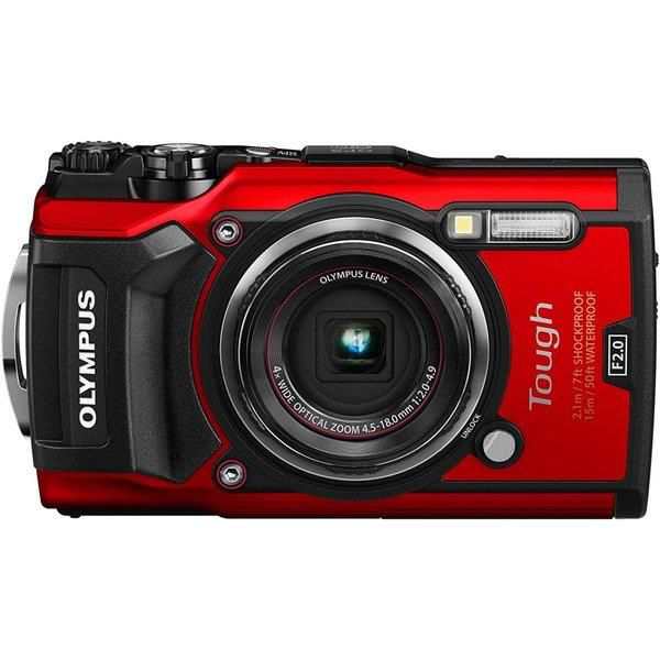 【中古】オリンパス OLYMPUS デジタルカメラ Tough TG-5 レッド 1200万画素CMOS F2.0 15m 防水 100kgf耐荷重 GPS+電子コンパス&内蔵Wi-F