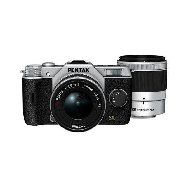 中古】ペンタックス PENTAX ミラーレス一眼 Q7 ダブルズームキット シルバー ミラーレス一眼