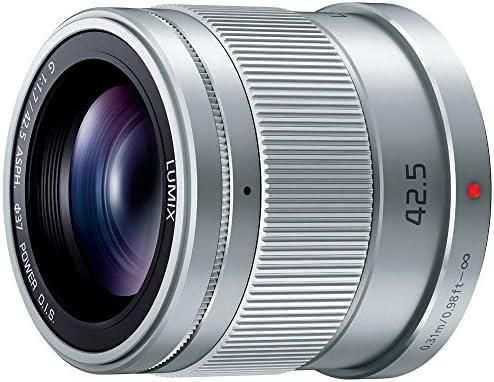 【中古】パナソニック 単焦点 中望遠レンズ マイクロフォーサーズ用 ルミックス G 42.5mm/ F1.7 ASPH. / POWER O.I.S. シルバー H-HS043-